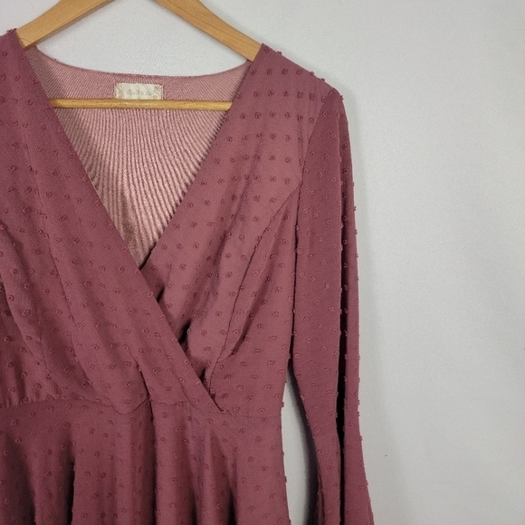Altar'd State Women's Small Chiffon Dress with Bell sleeves - Picture 2 of 5